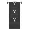 thumbnail image 1 of Custom Embroidered Terry Cotton Ring Spun Bath Towel, Hand Towel And Washcloth Set - Charcoal Towel Set, White Times New Roman Initial Y, 1 of 1