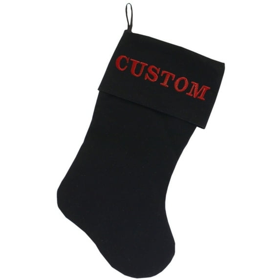 Custom Embroidered Velvet 18 inch Made in the USA Christmas Stocking Pink