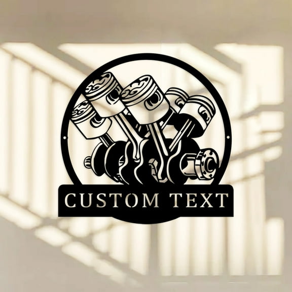 Custom Engine Machine Metal Sign, Machine Wall Hanging, Custom Engine Machine Metal Sign, Engine Machine Neon Wall Decor