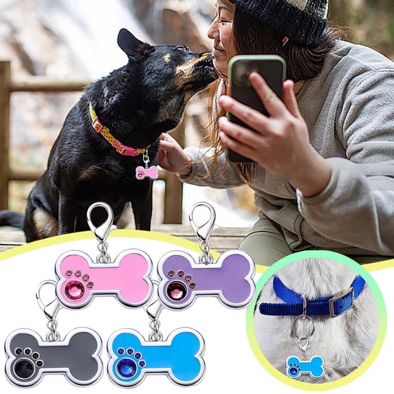 Custom Engraved Alloy Pet ID for Dogs Lightweight Pet Information Nameplate