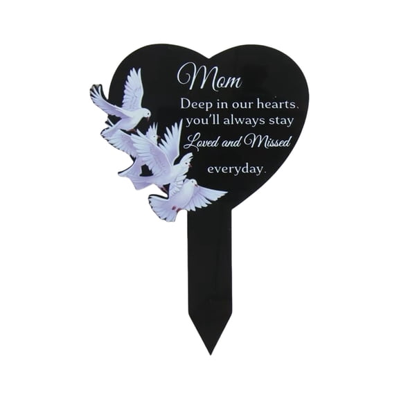 Custom Engraved Heart Shape Memorials Plaque For Outdoor Use Sympathy Keepsakes