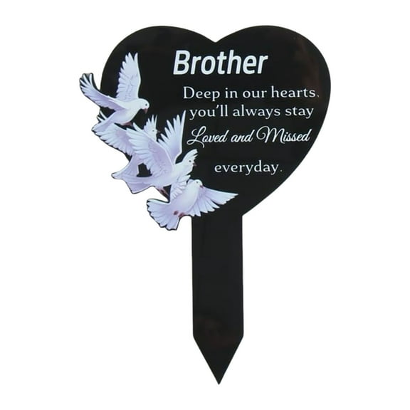 Custom Engraved Heart Shape Memorials Plaque For Outdoor Use Sympathy Keepsakes