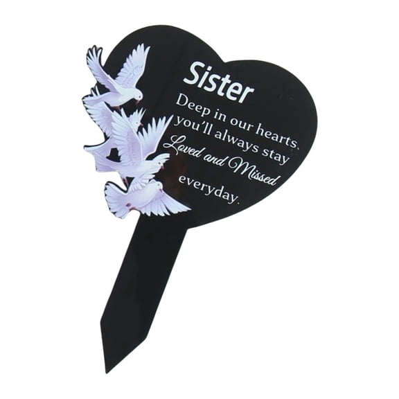 Custom Engraved Heart Shape Memorials Plaque For Outdoor Use Sympathy Keepsakes