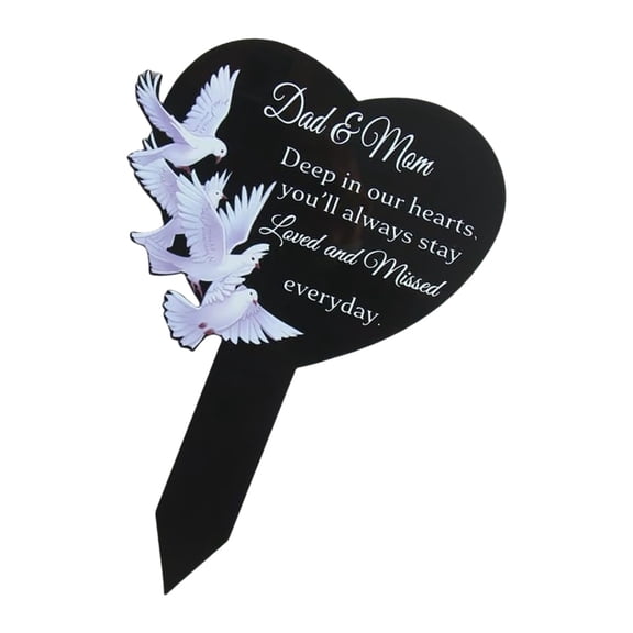 Custom Engraved Heart Shape Memorials Plaque For Outdoor Use Sympathy Keepsakes