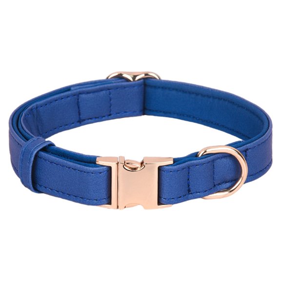 Custom Engraved Leather Dog Collar with Metal Buckle Padded Reflective Pet Collar for All Breed Sizes