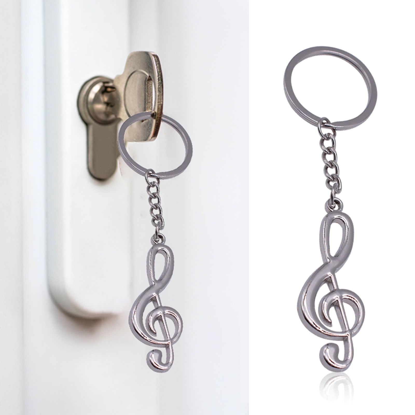 Key Chain Designs Music Note Custom Engraved Music Note Keychain Stainless Steel Graduation Gift ...