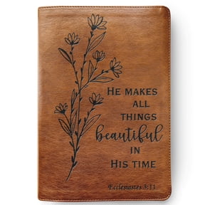 Custom Engraved NLT Thinline Bible, Large Print Reference, Red-Letter Edition, Personalized Christian Gifts for Women, Baptism Gifts