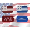 thumbnail image 1 of Custom Engraved Personalized Patriotic American Flag Military ID Pet Tag - See "About This Item" Below For Engraving Instructions, 1 of 4