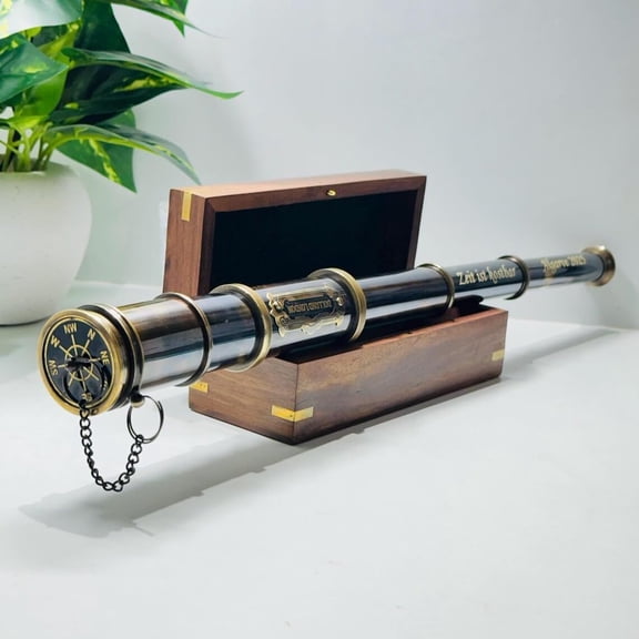 Custom Engraved Telescope Personalized Spyglass, Pirate Gift, Nautical Decor, for Husband, Birthday Gift