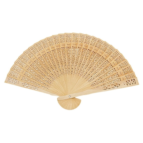 Custom Engraved Wooden Folding Hand Fan - Wedding Party Favors, Bridal Shower Gifts