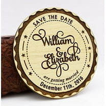 Custom Engraved Wooden Magnet Personalized Gift 10 Rustic Wedding Save the Date Wooden Magnet