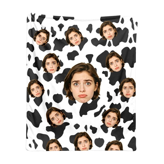 Custom Face Photo Blanket with Flannel Material Personalized Soft Throw for Home and Travel Multiple Sizes Machine Washable 130x150cm