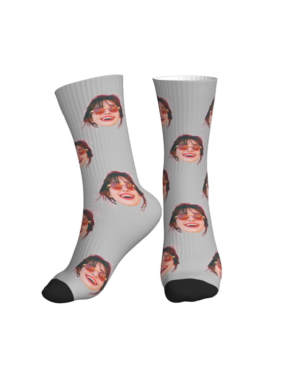 Custom Face Socks, Personalized Novelty Socks with Face Photo, Funny Socks Gifts for Men & Women