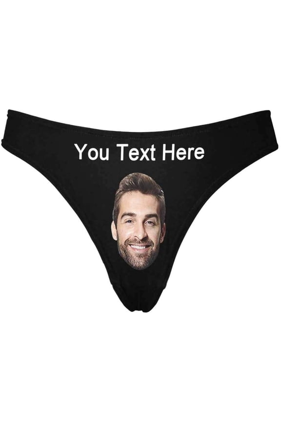 Custom Face Underpants Printed with Photo Text Personalized Women Thong Gifts (XS-3XL)