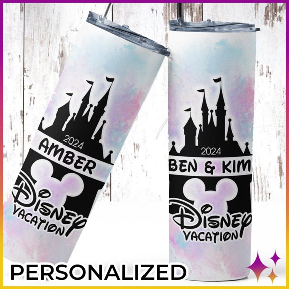 Custom Fairytale Vacation Tumbler Cup| Theme Park Squad Theme Park Vacation Cruise Merch Park Gift| Family Vacation Trip Gift, 20 oz