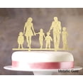 thumbnail image 1 of "Custom Family Cake Topper Personalized Silhouette Wedding Cake Topper Cake Decorations Option Available 6""-7"" Inches Wide", 1 of 1