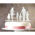 thumbnail image 1 of "Custom Family Cake Topper Personalized Silhouette Wedding Cake Topper Cake Decorations Option Available 6""-7"" Inches Wide", 1 of 1