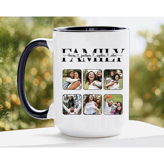 Custom Family Mug, Mug With Photo, Custom Family Photo Coffee Mug, Custom Collage Photo, Bekilab Ceramic Coffee Mug, 11oz 15oz Gift