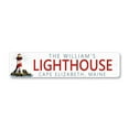 thumbnail image 1 of Custom Family Name Lighthouse Location Aluminum Metal Decor Sign - 4x18 inches, 1 of 4