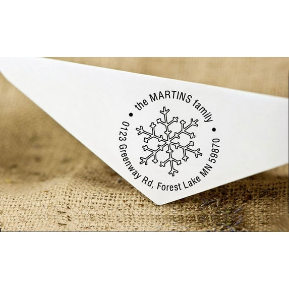 Custom Family Round Address Stamp Self Inking Personalized Logo Stamp Gifts Idea