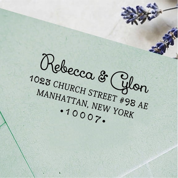 Custom Family Self Inking Address Stamp Personalized Wedding Invite Rubber Stamp