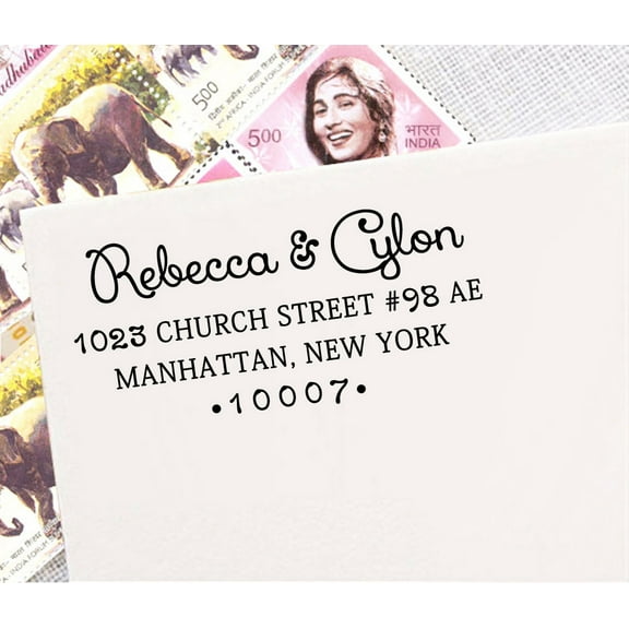 Custom Family Self Inking Address Stamp Personalized Wedding Invite Rubber Stamp