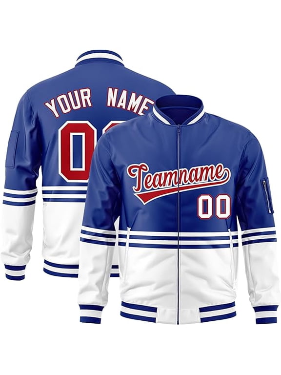 Custom Fashion Varsity Bomber Jackets Lightweight Windbreaker Jacket Stitched Name Number Logo for Men Women Youth