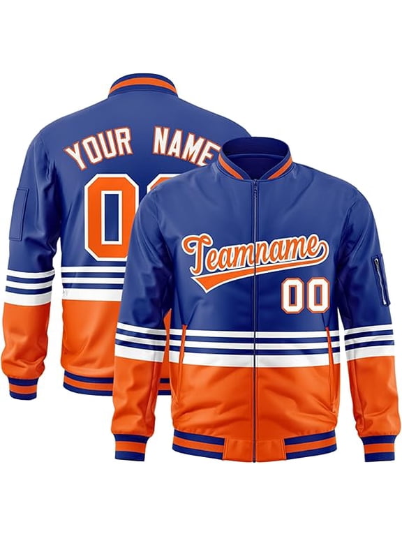 Custom Fashion Varsity Bomber Jackets Lightweight Windbreaker Jacket Stitched Name Number Logo for Men Women Youth