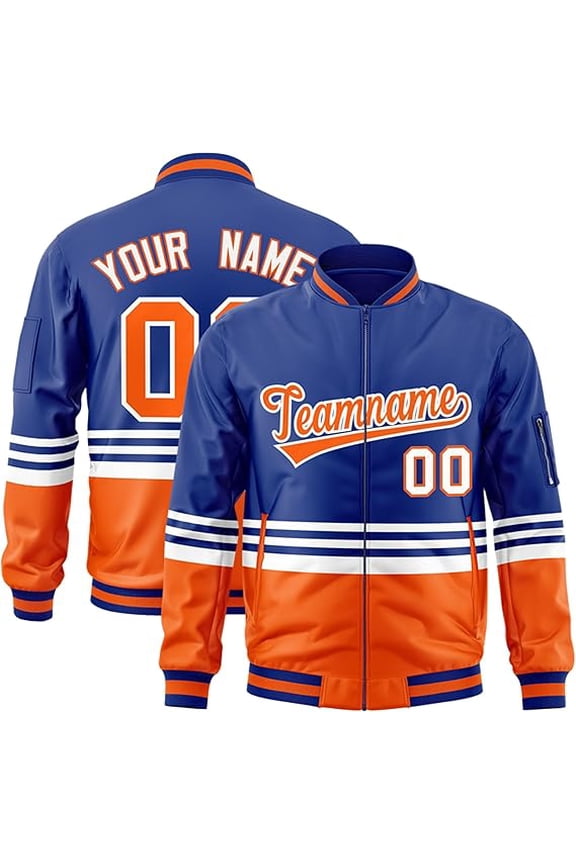 Custom Fashion Varsity Bomber Jackets Lightweight Windbreaker Jacket Stitched Name Number Logo for Men Women Youth
