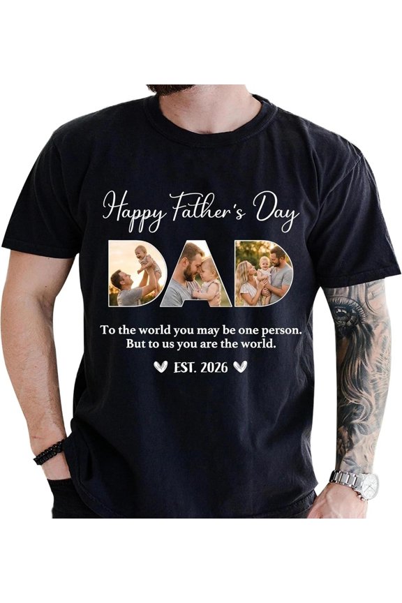 Custom Father’s Day Dad Photo Shirt Personalized Picture, ANANDHIS-Shirts