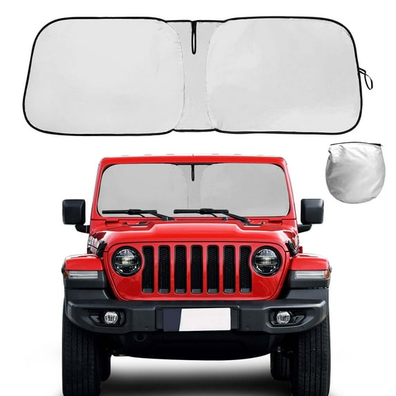 Custom Fit 2018-2024 Jeep Wrangler JL JLU Windshield Sun Shade Foldable Cover