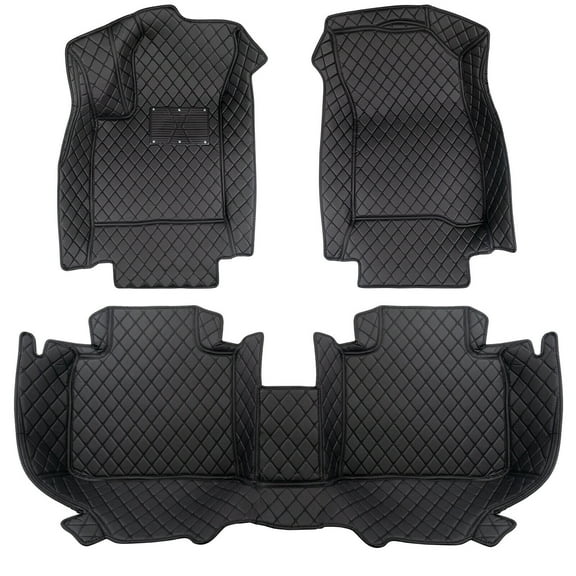 Custom Fit for 2023-2024 Honda Accord Car Floor Mats, Waterproof All Surround PU Leather Floor Liner, Front Rear Row Full Set, All Weather Protection Black