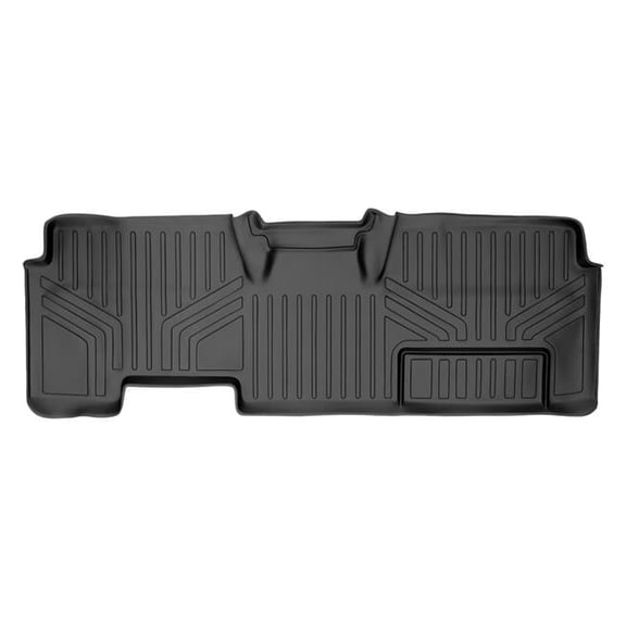 Custom Fit 2nd Row Floor Mats Liner - SuperCab Non Flow Center Console Only for 2009-2014 Ford F-150, Black