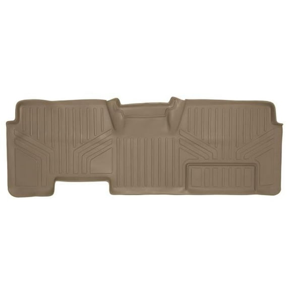 Custom Fit 2nd Row Floor Mats Liner - SuperCab Non Flow Center Console Only for 2009-2014 Ford F-150, Tan