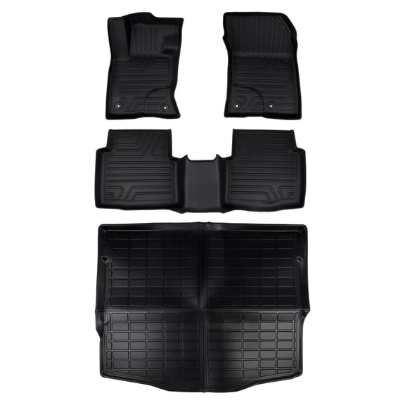 Custom Fit All-Weather Floor Mats for Ford Escape 2020-2025 / 2026 (Excludes Hybrid Models) TPE 1st & 2nd Row Liners   Cargo Liner
