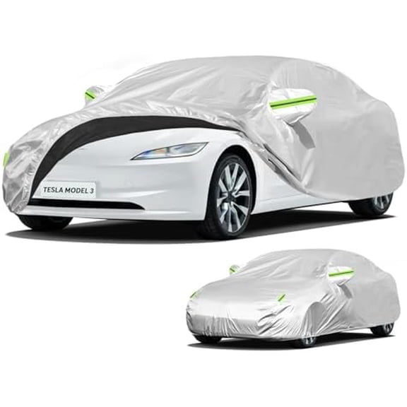 Custom Fit Car Cover for Tesla Model 3, All-Weather Protection, Anti-Scratch, Waterproof Blocks Rain/Sun/Snow/Dust