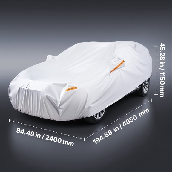 Custom-Fit Car Cover for Toyota Camry-Waterproof All-Weather Protection with Zipper&Soft Lining,Silver