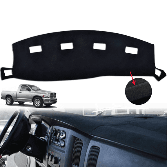 Custom Fit Dashboard Cover for Dodge Ram 1500/2500/3500 2002-2005, UV Protective Dash Mat with Precise Cutouts