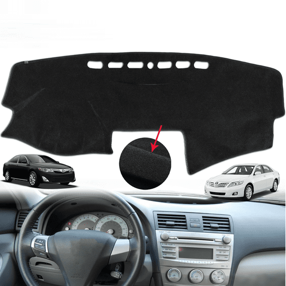 Custom Fit Dashboard Cover for Toyota Camry 2007-2011, UV Protective Non-Slip Dash Mat, Suede Fabric Interior Pad