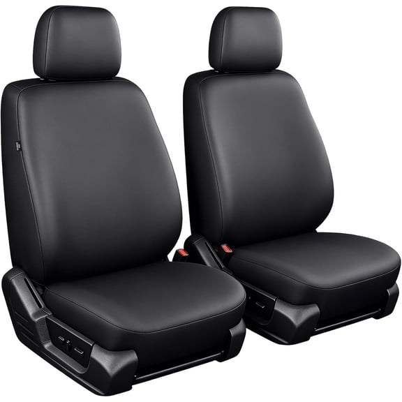 Custom Fit Faux Leather Seat Covers For 2015-2026 Chevrolet Colorado Crew Cab Z71 LT ZR2 , Waterproof Airbag Compatible, 2 Front Seats, Black Automotive Seat Protectors