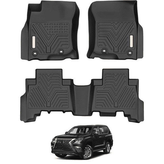 COZONY Custom Fit Floor Mats Compatible with Toyota 4Runner 2013-2023/Lexus GX460 2014-2022,1st & 2nd Row, TPE All-Weather Protection