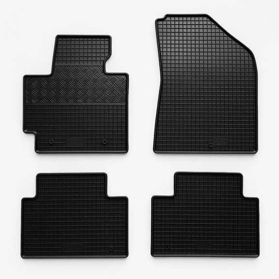 Custom Fit Floor Mats for 2014-2019 Kia Soul (PS) Heavy Duty All Weather Floor Liner Front and 2nd Row Full Set (Rubber, Black)