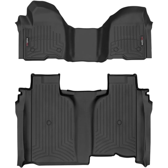 Custom Fit FloorLiners for Chevrolet Silverado 1500 LTD, Sierra 2500HD / 3500HD, Sierra 1500 - 1st Row (OTH) & 2nd Row (4414911 - 4414365), Black