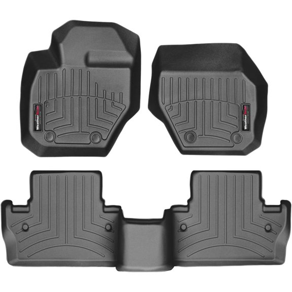 Custom Fit FloorLiners for Volvo S60, V60, V60 Cross Country - 1st & 2nd Row (44234-1-3), Black