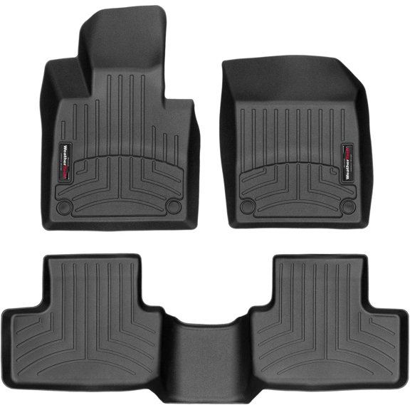 Custom Fit FloorLiners for Volvo XC60, XC60, 1st & 2nd Row (441253-1-2), Black