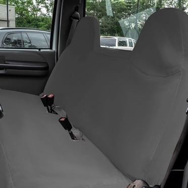 Front Bench Seat Cover For 2006 Ford F250 F350 F450 F550 XL – Medium Flint Gray Vinyl