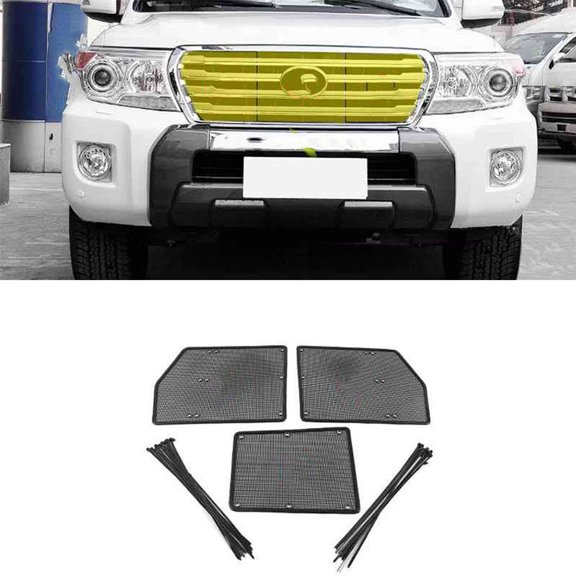 Custom Fit Front Grill Screen, Stainless Steel Radiator Protector Mesh, Front Radiator Guards Grille For Toyota Land Cruiser-2012-2015