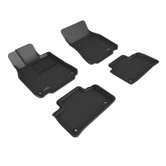 Custom Fit Kagu Floor Mat Compatible for 2013-2017 Lexus LS460, Black - Full Set