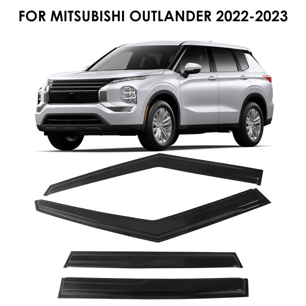 "Custom Fit" "Mitsubishi Outlander Window Visors" "Front and Rear Set