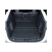 Custom Fit Pet Trunk Cargo Liner Floor Mat Compatible with Jeep Grand Cherokee WK2 2011-2021 with Subwoofer on the Right Side -Black w/ Black Stitching
